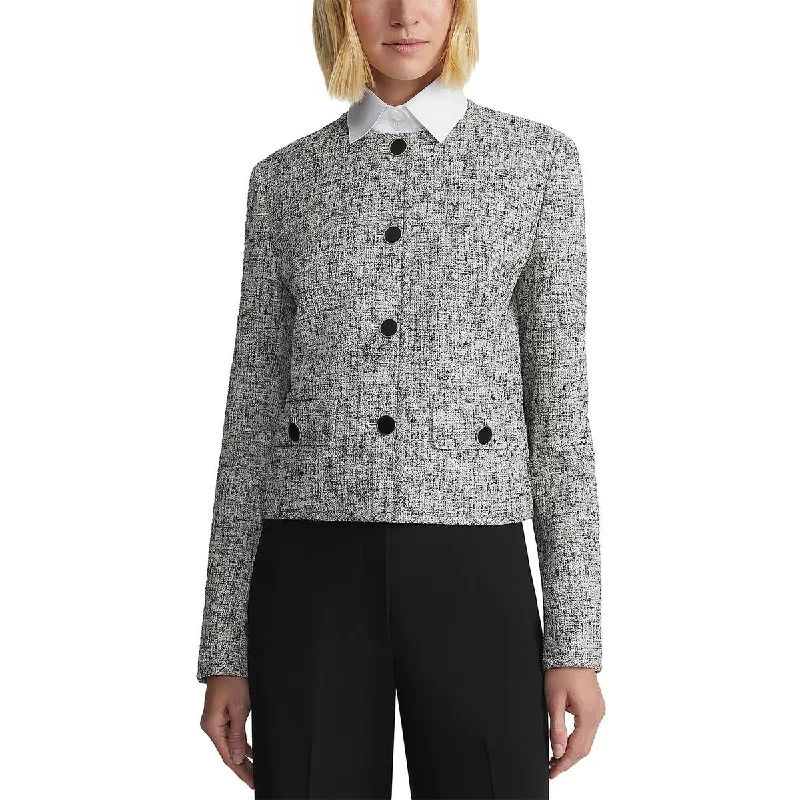 Lafayette 148 New York Womens Textured Office Collarless Blazer Refined Women's Hand - crafted