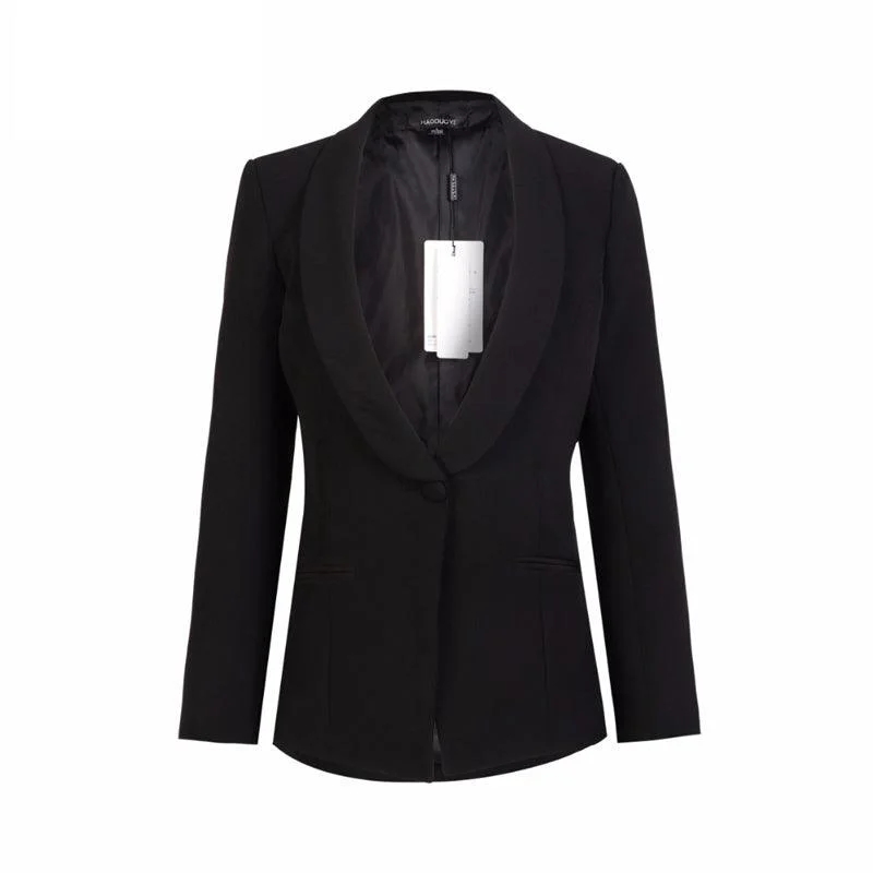 CLASSIC BLACK FITTED BLAZER Casual Women's Japanese 