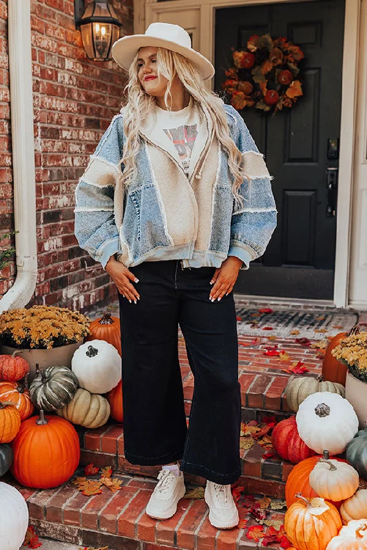 Cozy And Kind Denim Jacket Curves Athletic Women's 