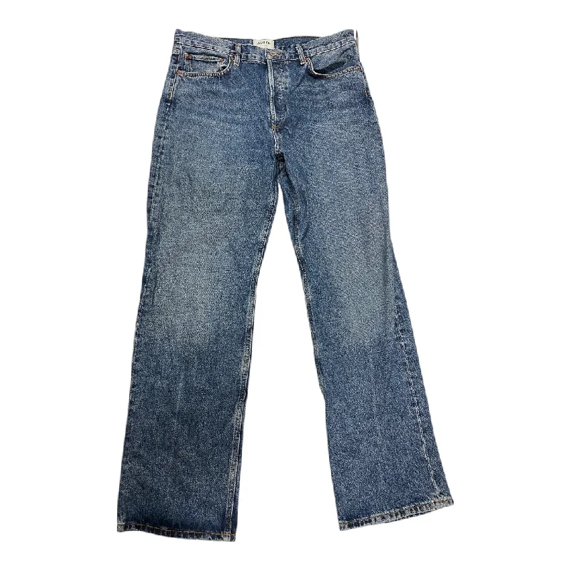 Jeans Straight By Agolde In Blue Denim, Size: 8 Stylish Women's Neon