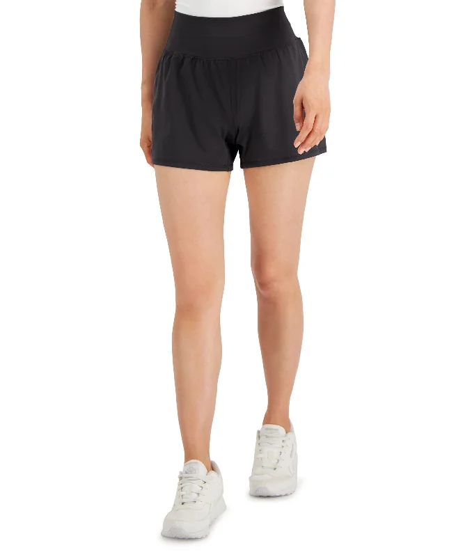 ID Ideology Womens Solid Knit Run Shorts Sporty Women's Tennis