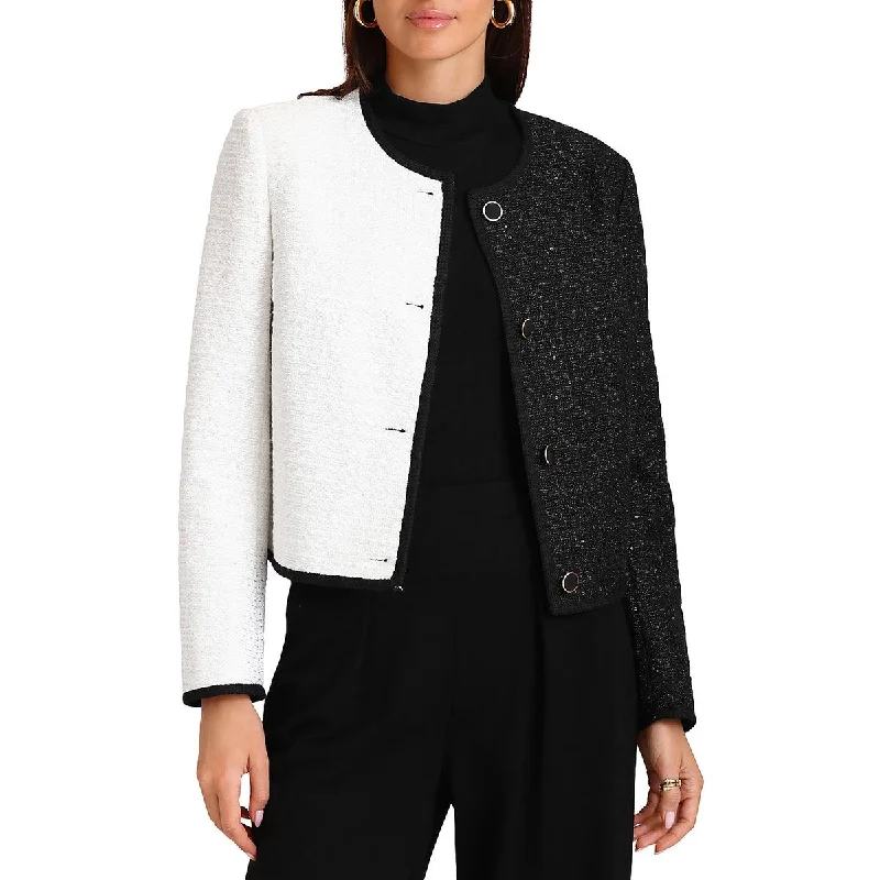Bagatelle Womens Tweed Office Wear Collarless Blazer Hip Women's Urban
