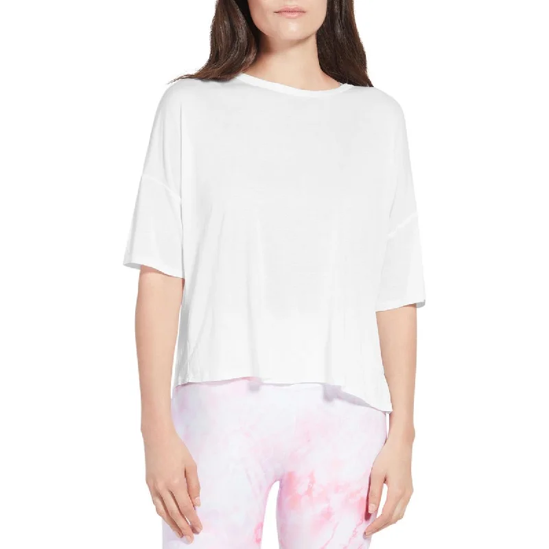 Aqua Womens Short Sleeve Workout Shirts & Tops Australian Beach
