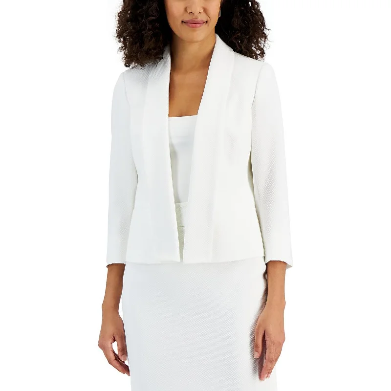 Kasper Womens Pique Shawl Collar Open-Front Blazer Practical Women's Multi - 