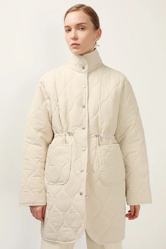 Blair Quilted Borg Coat Preppy Women's College