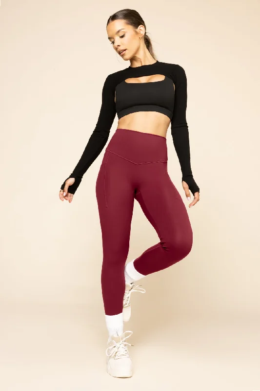 Supersculpt™ Leggings with Pockets - Crimson Classic Women's Tweed