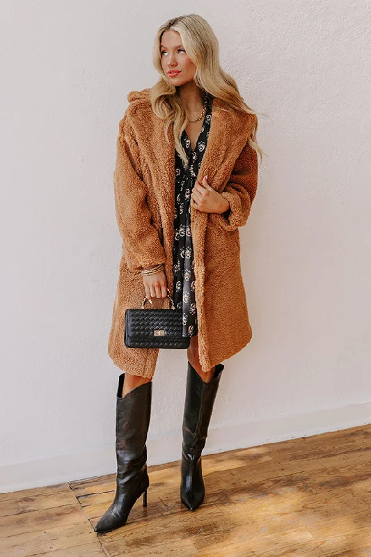 Falling For Cozy Sherpa Coat Refined Women's Velvet