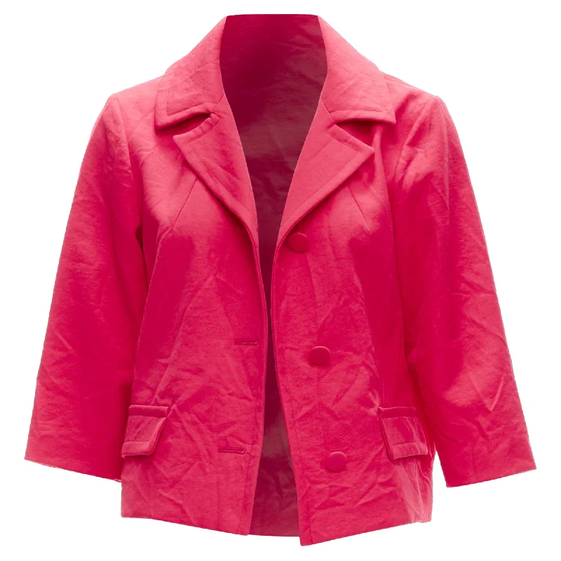 Marni creased crinkle wrapped buttons cropped boxy jacket Laid - back Women's Vibe