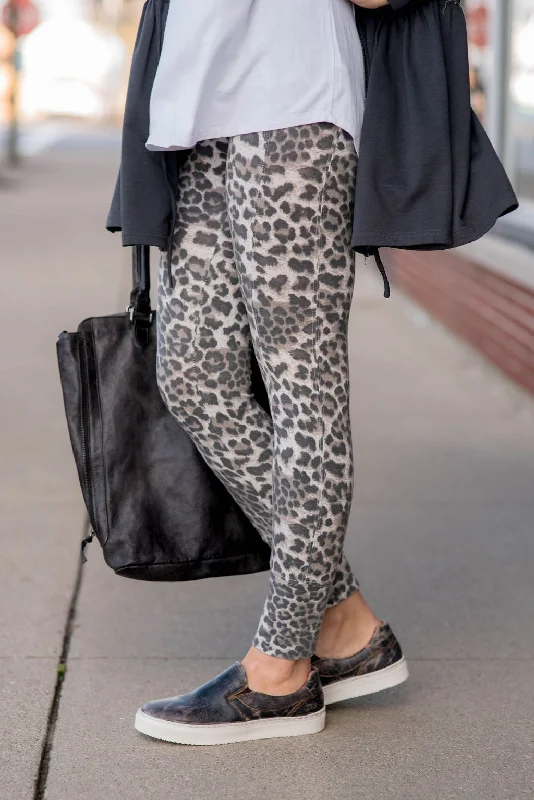 Leopard Leggings Dapper Women's Bow - adorned