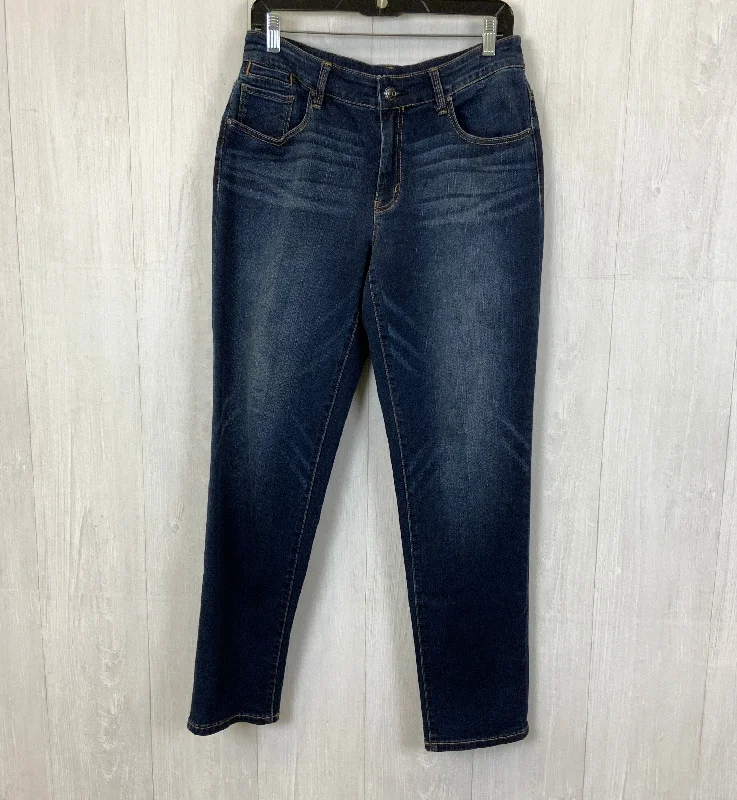 Jeans Boyfriend By Chicos In Blue Denim, Size: 6 Sophisticated Women's Tailored