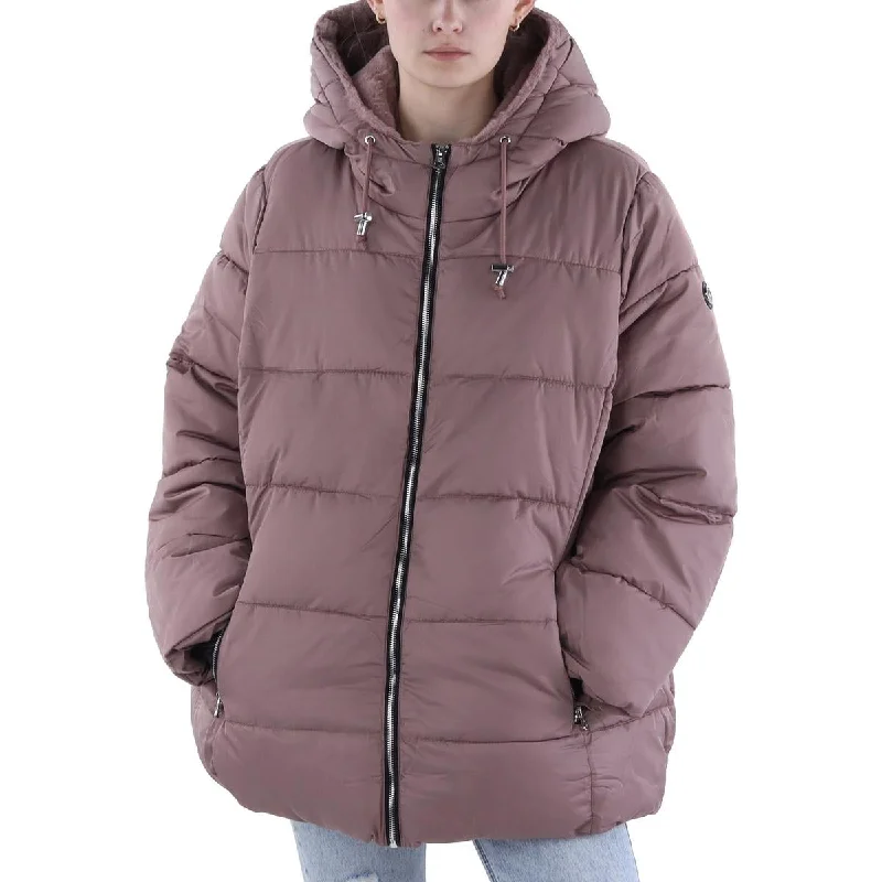Jessica Simpson Womens Insulated Faux Fur Lined Puffer Jacket Relaxed Women's Beachy