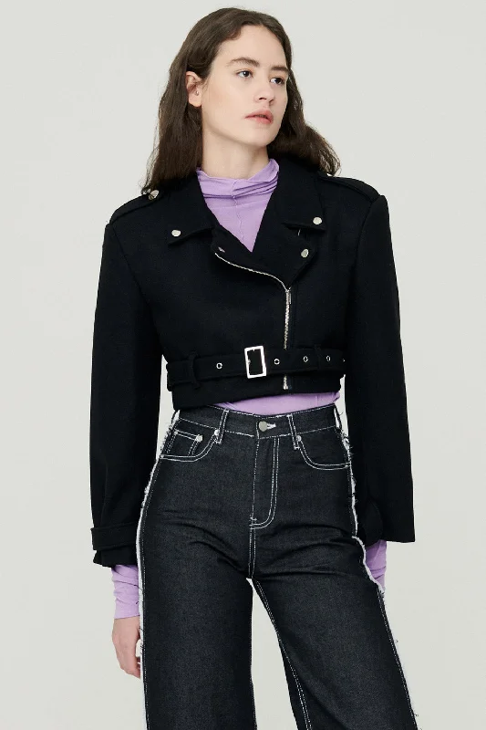 Bexy Rider Jacket w/ Belt Streetwear Style for 