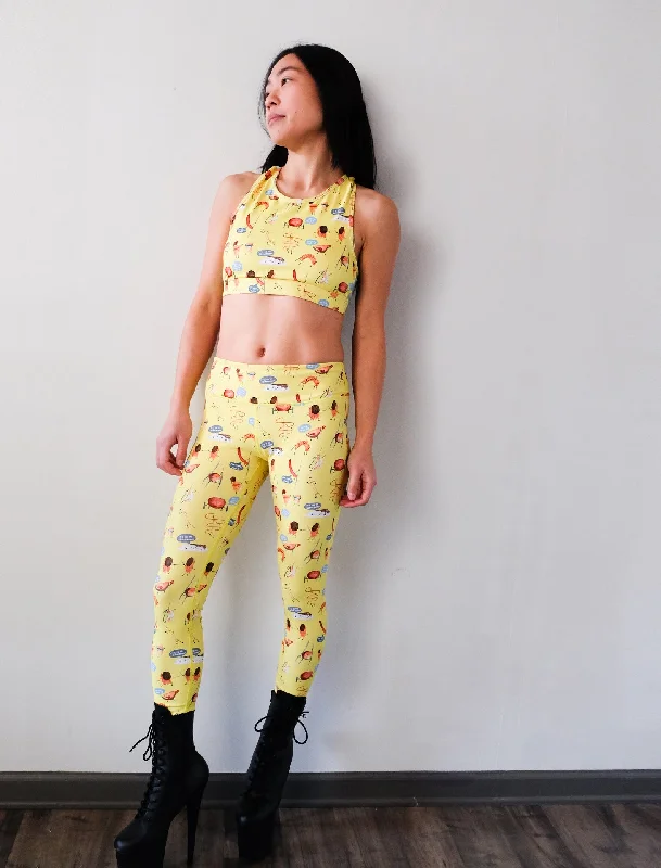 Potatoes Full Length Classic Leggings Dapper Women's 1920S