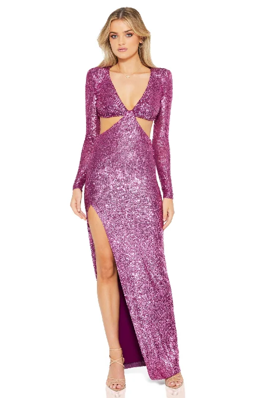 SEQUIN JEWEL GOWN Minimalist Women's Casual