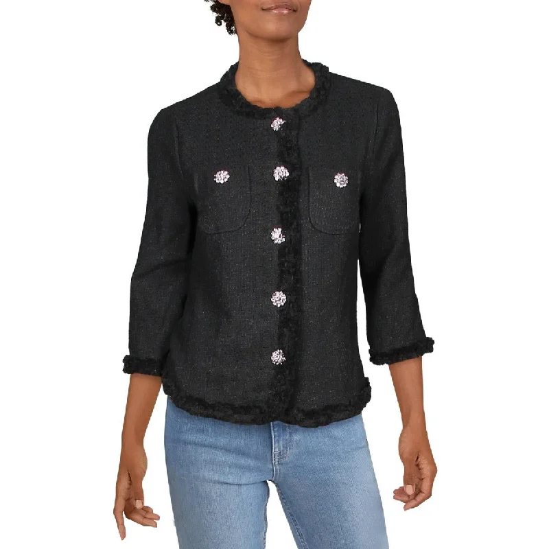 WD-NY Womens Cotton Embellished Jacket Polished Women's Silk