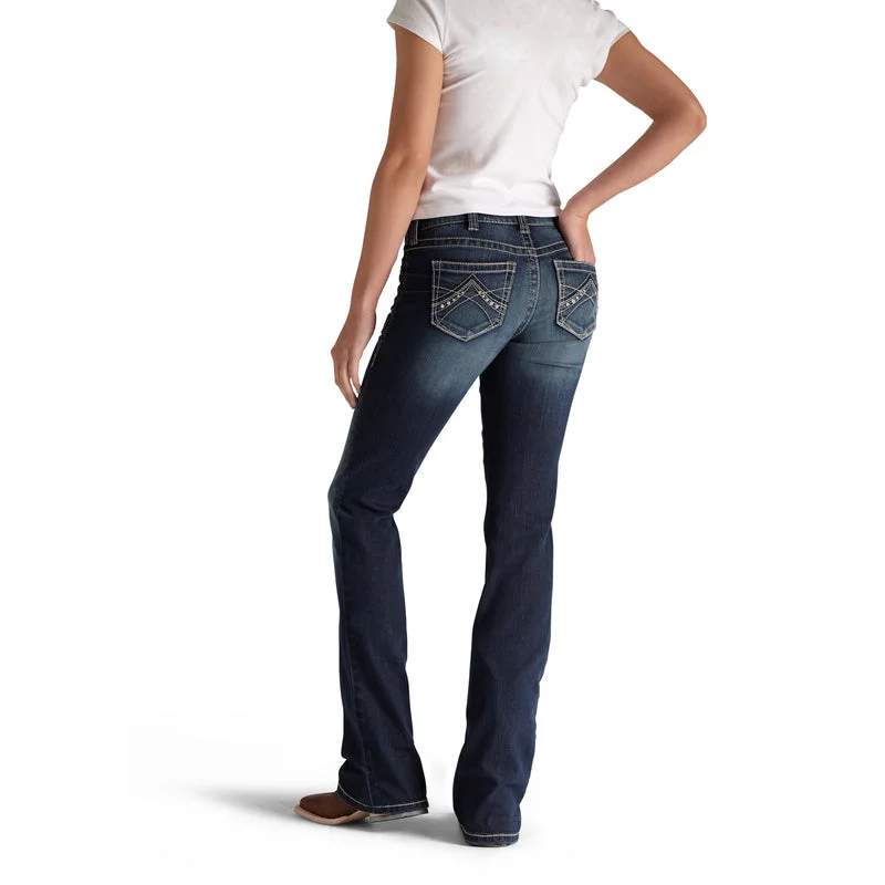Ariat Women's R.E.A.L. Mid Rise Stretch Original Boot Cut Jean, Spitfire Traditional Women's 