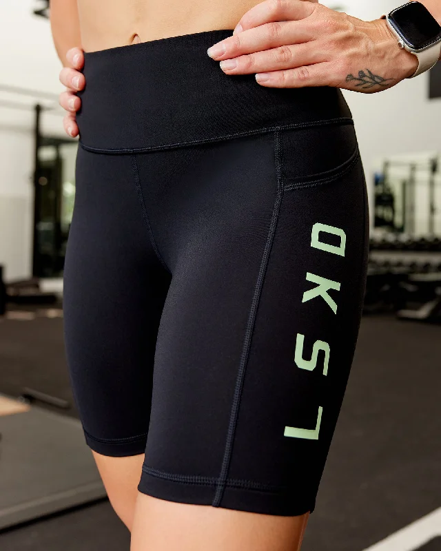 Rep Bike Short Tight - Black-Surreal Green French