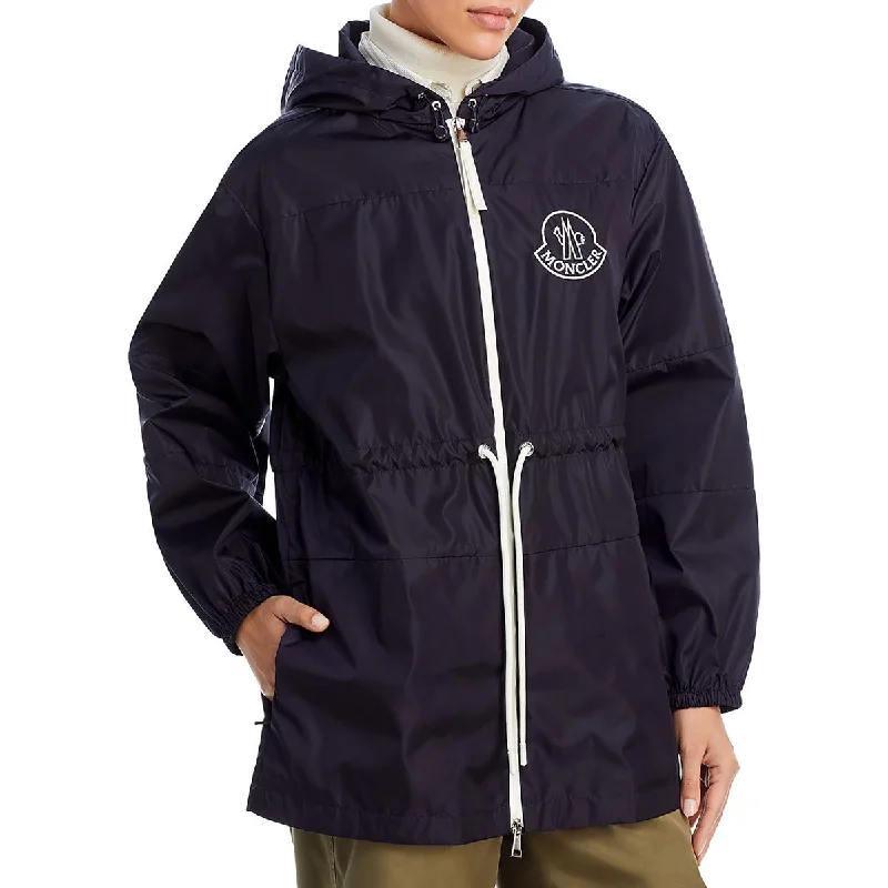 Moncler Womens Veirade Hooded Lightweight Soft Shell Jacket French