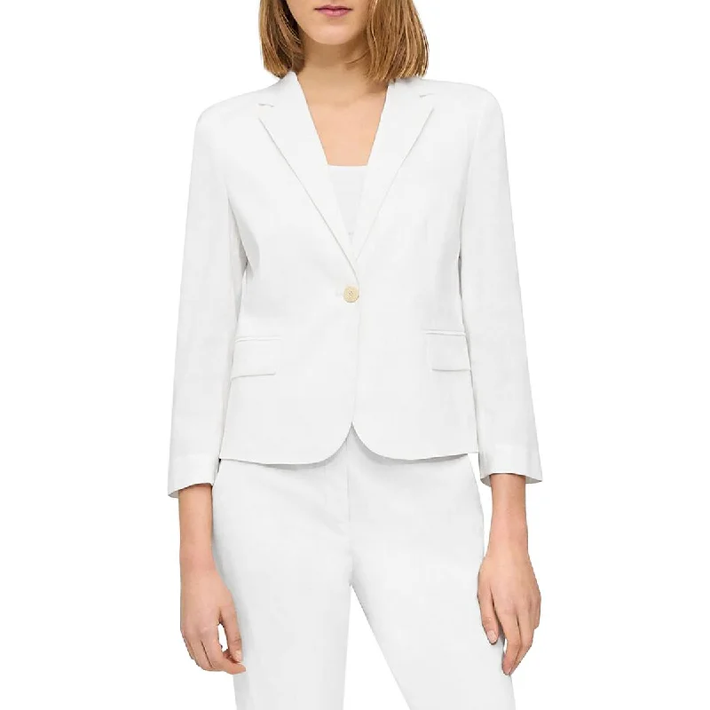 Theory Womens Pocket Office Wear One-Button Blazer Tough Women's Military - inspired