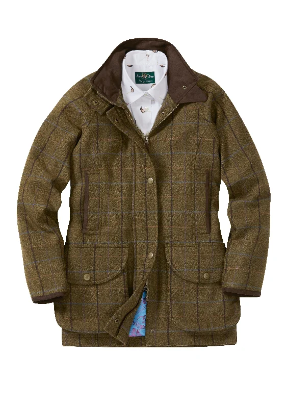 Alan Paine Women's Combrook Waterproof Tweed Coat Tough Women's Military - inspired