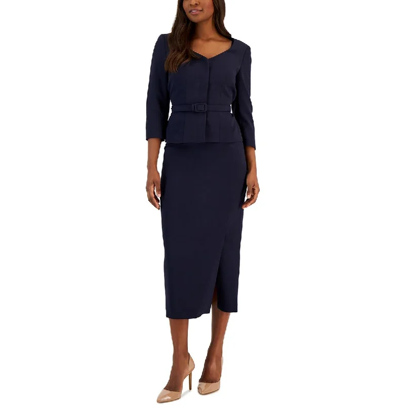 Le Suit Womens Plus Suit Separate Office Collarless Blazer Practical Women's Multi - 