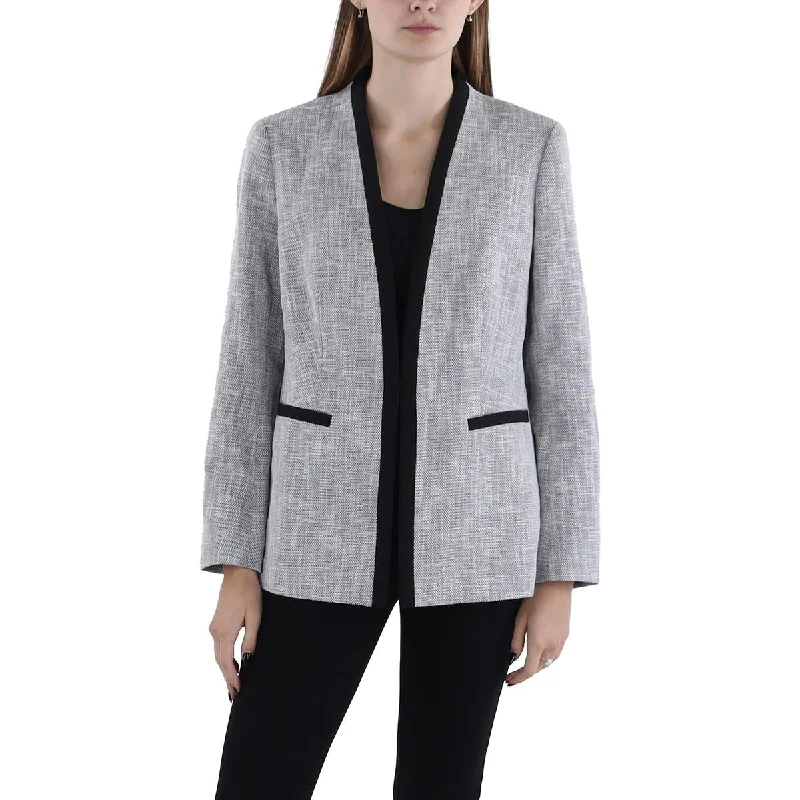 Anne Klein Womens   Textured Wear To Work Open-Front Blazer Cozy Women's Winter