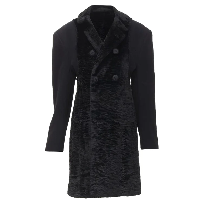 Comme Des Garcons faux fur deconstructed oversized coat Sporty Women's Athleisure 