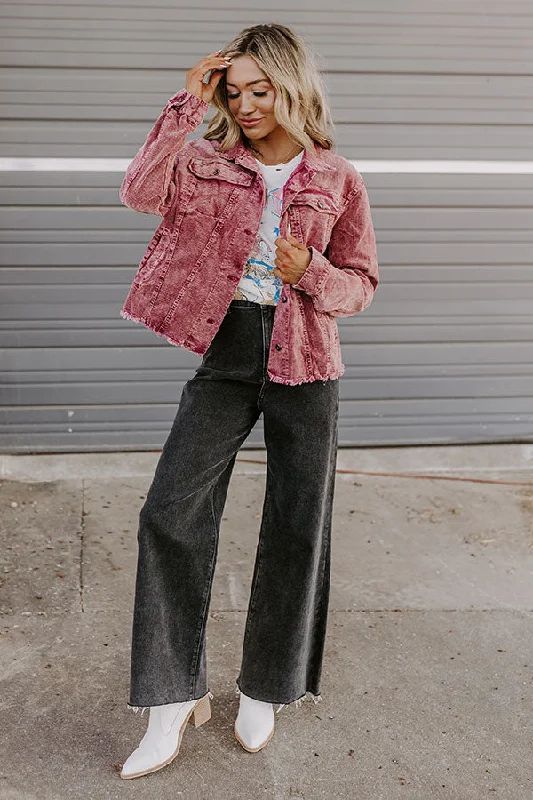 Hayride Honey Corduroy Jacket in Maroon Traditional Women's 