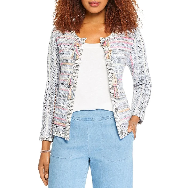 Nic + Zoe Womens Taffy Cardigan Tassels Jacket Confident Women's High - fashion