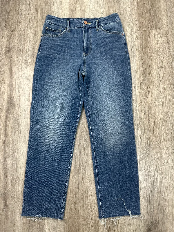 Jeans Straight By Express In Blue Denim, Size: 6 French