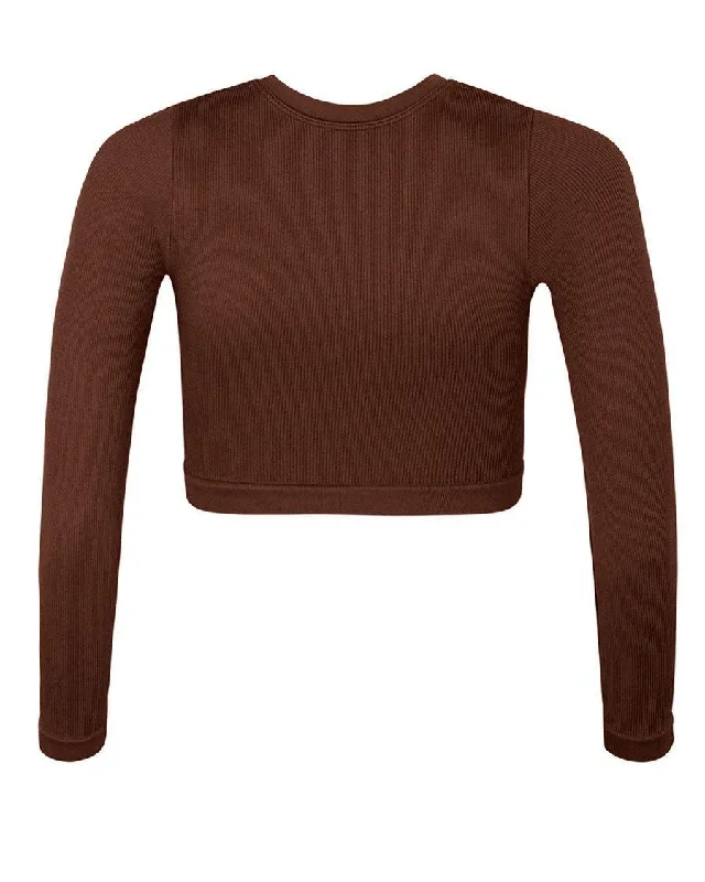 Evoke Maroon Long-Sleeved Top Casual Women's Loose - fitting