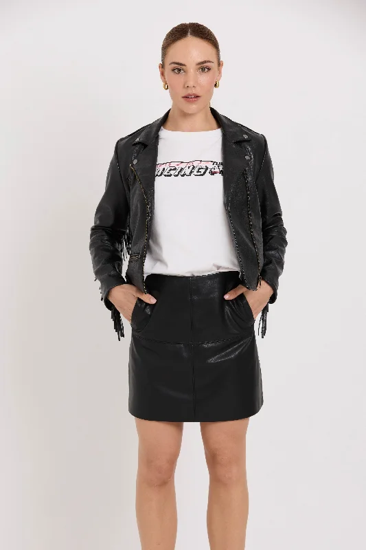 Tassel Jacket | Black Relaxed Women's Beachy