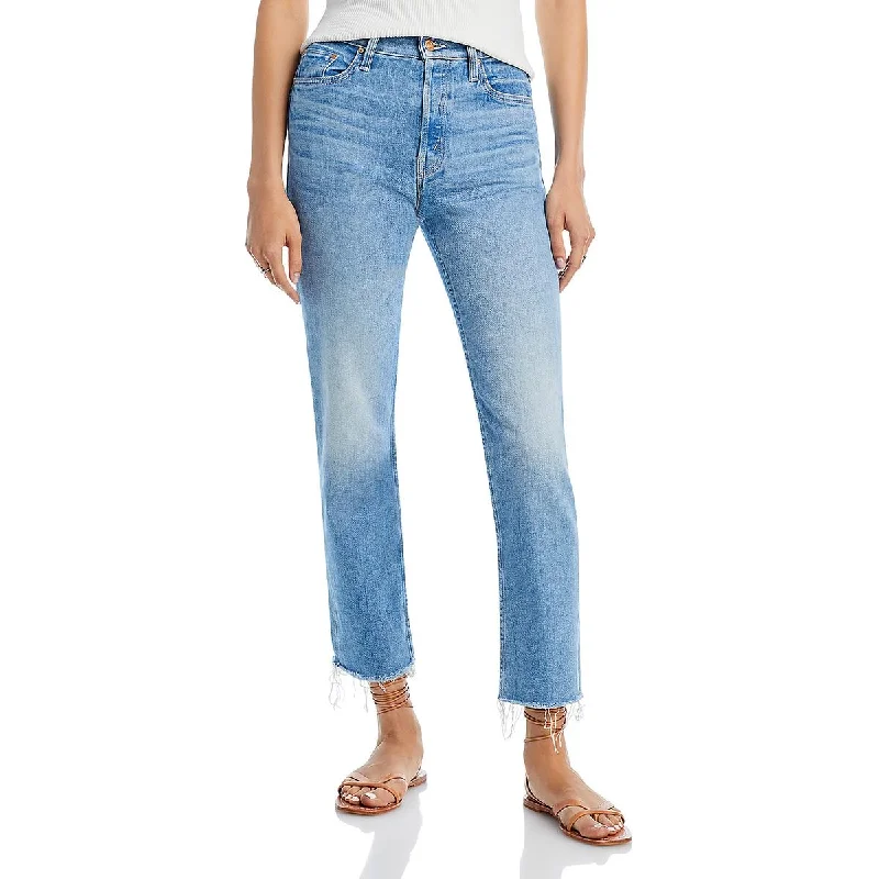 The Tomcat Womens Button Fly Ankle Ankle Jeans Unique Women's Upcycled