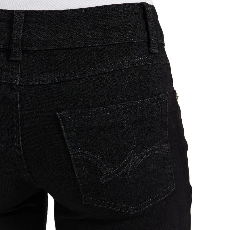 Wrangler Women's Mid Rise Bootcut Jean, Black Refined Women's Hand - crafted