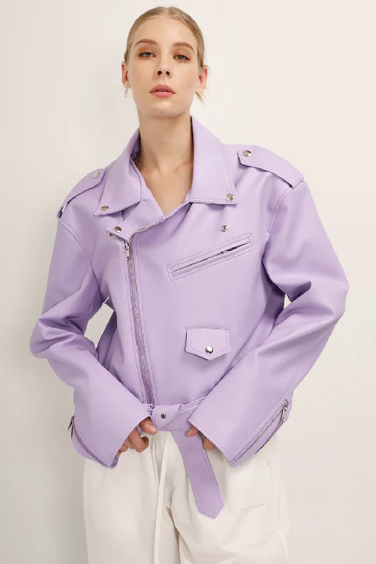 Emma Pleather Rider Jacket Vacation