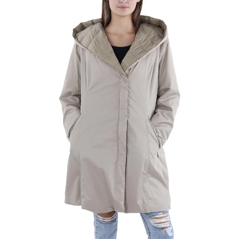 Tahari Womens Asymmetric Hooded Active Feminine Women's Soft 