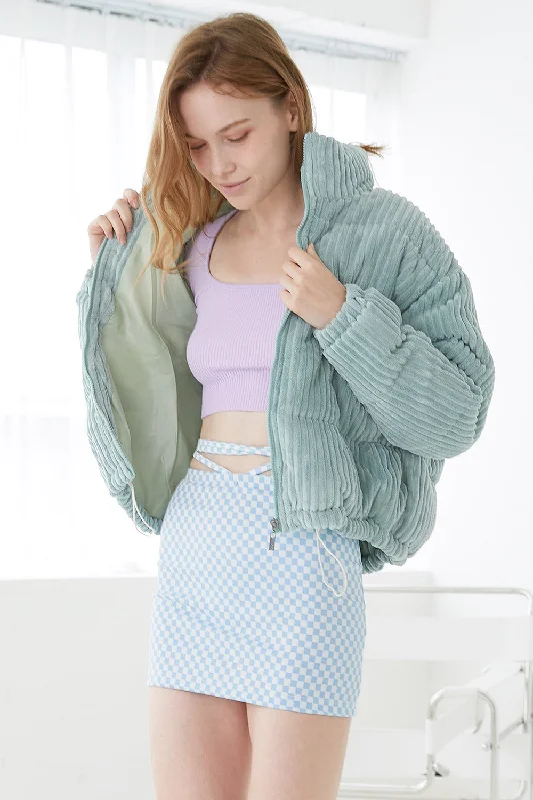 Emmy Corduroy Puffer Jacket Australian Beach