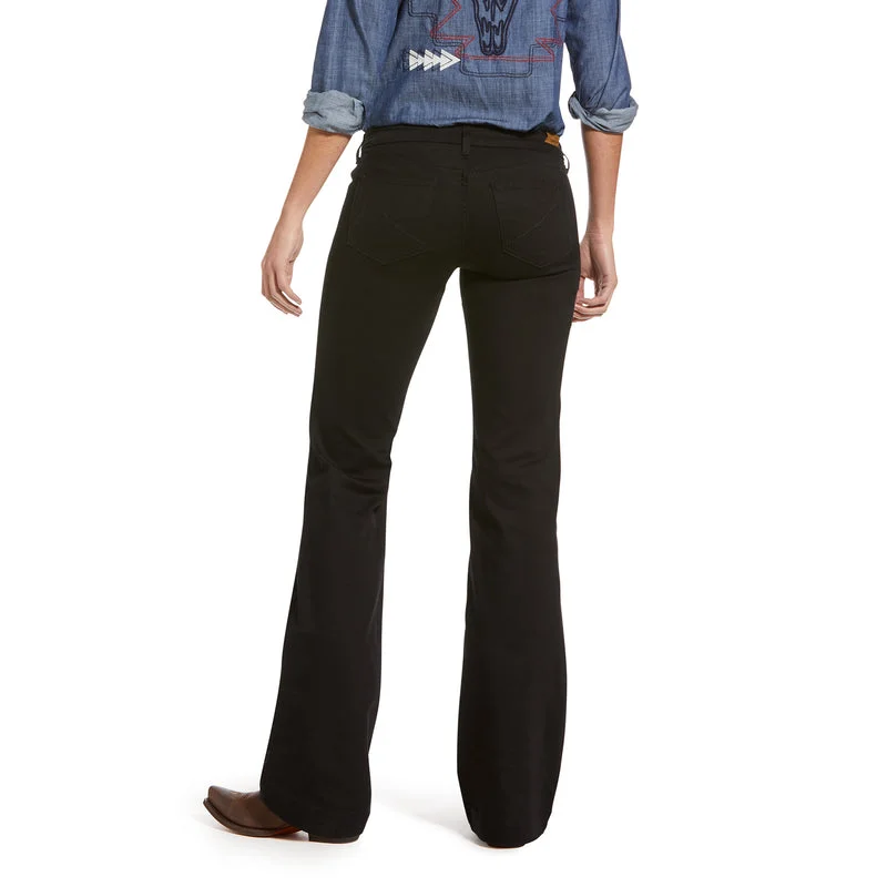 Ariat Women's Trouser Mid Rise Forever Wide Leg Pant, Black Hip Women's Urban