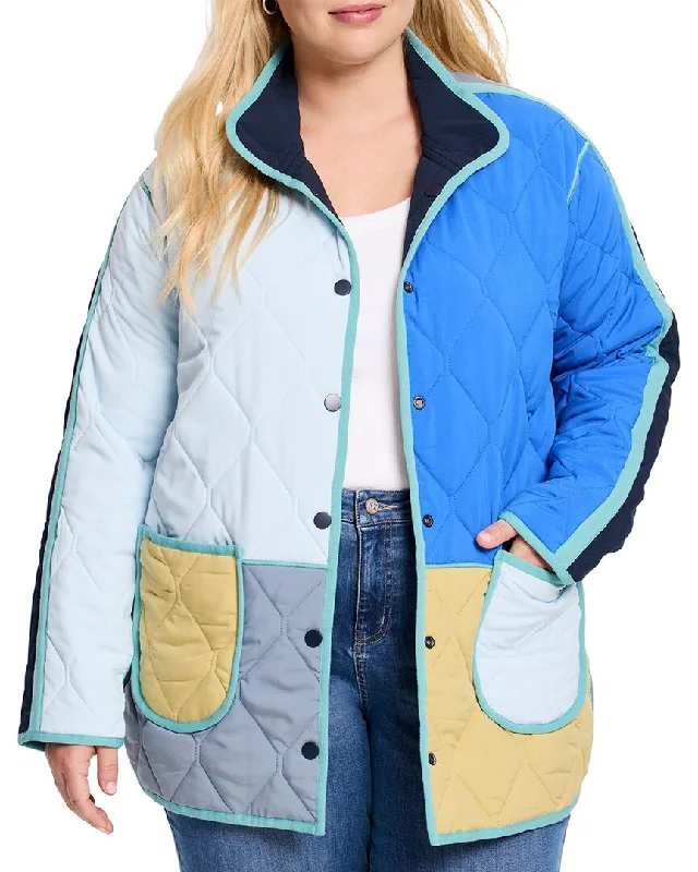 NIC + ZOE Mixed Up Quilted Coat Streetwear Style for 