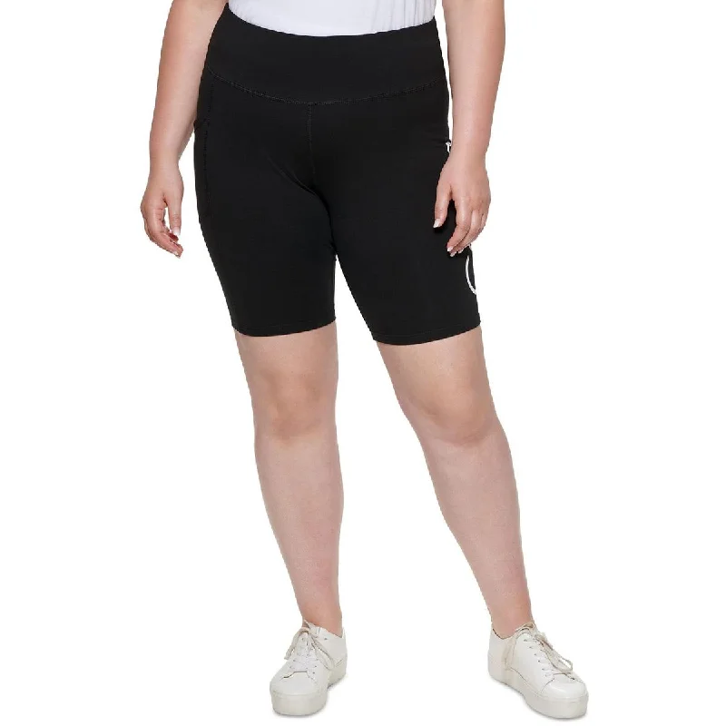 Calvin Klein Performance Womens Plus Stretch High-Waist Bike Short British Gentlewoman Style Calvin Klein Performance Womens Plus Stretch High-Waist Bike Short British Gentlewoman Style