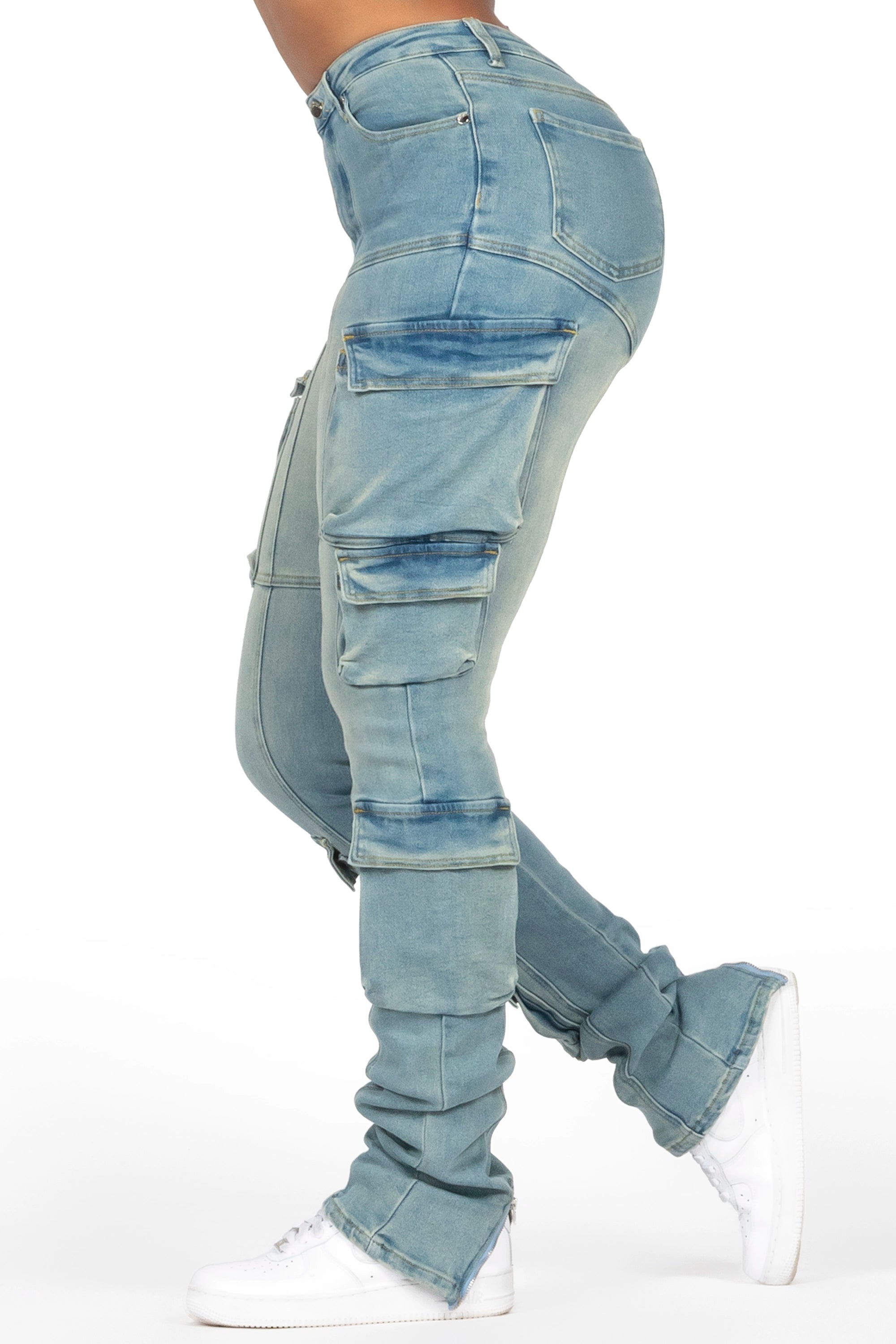 Jaylin Dirty Tint Skinny Stacked Jean Confident Women's High - fashion