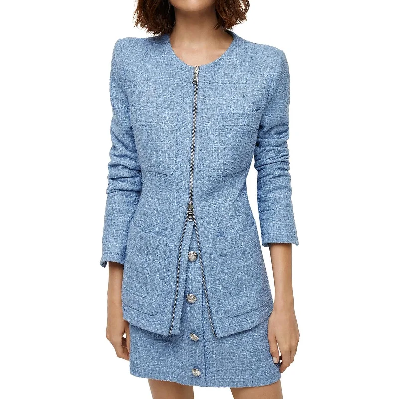 Veronica Beard Womens Agni Dickey Tweed Suit Separate Collarless Blazer Australian Beach