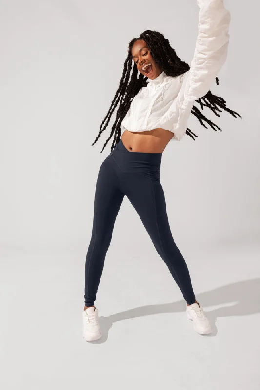 Crisscross Hourglass® Leggings with Pockets - Smoky Navy Edgy Women's Punk
