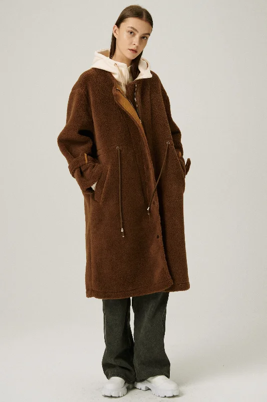 Joe Hood Layered Teddy Coat Practical Women's Quick - dry