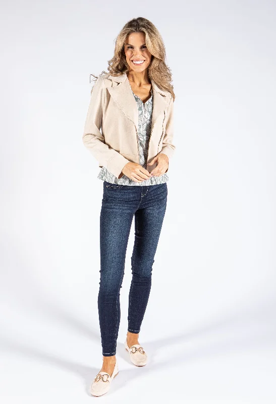 Soft Faux Suede Jacket Cool Women's Skate