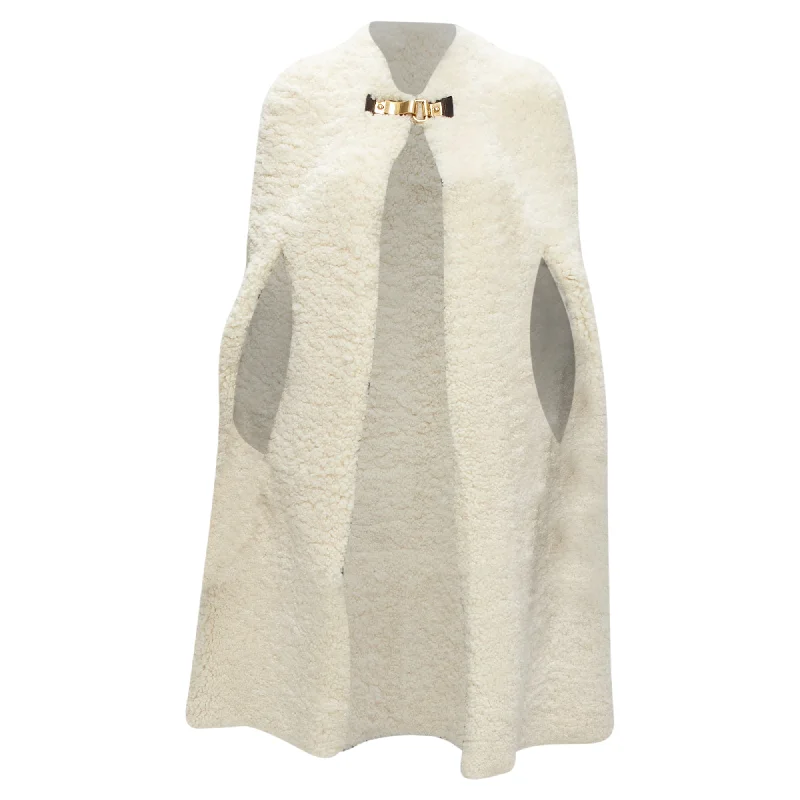 Celine Phoebe Philo buckle shearling cape garde
