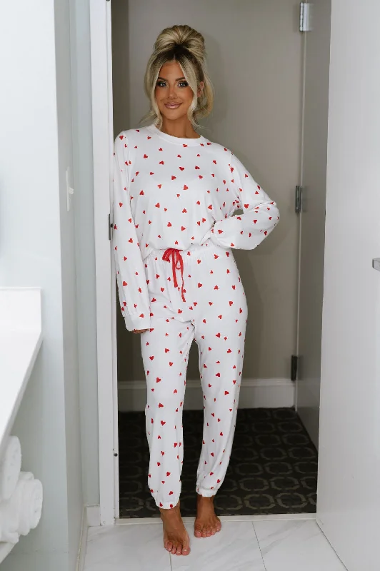 Classic Heart Jogger Set Confident Women's Power