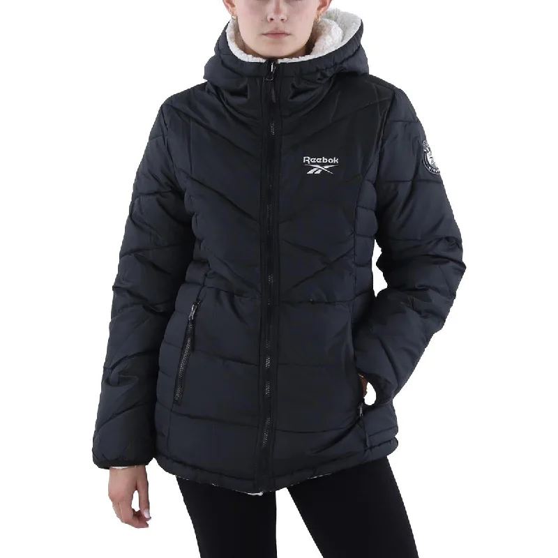 Reebok Womens Insulated Hooded Puffer Jacket Sophisticated Women's 