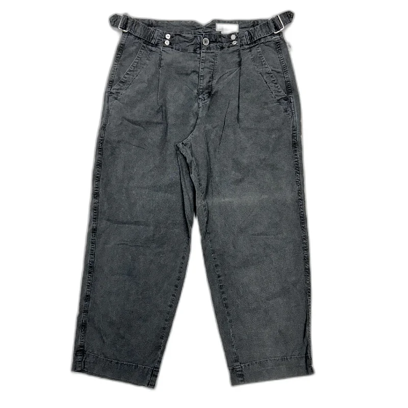 Jeans Cropped By Anthropologie In Grey Denim, Size: 6 Geometric