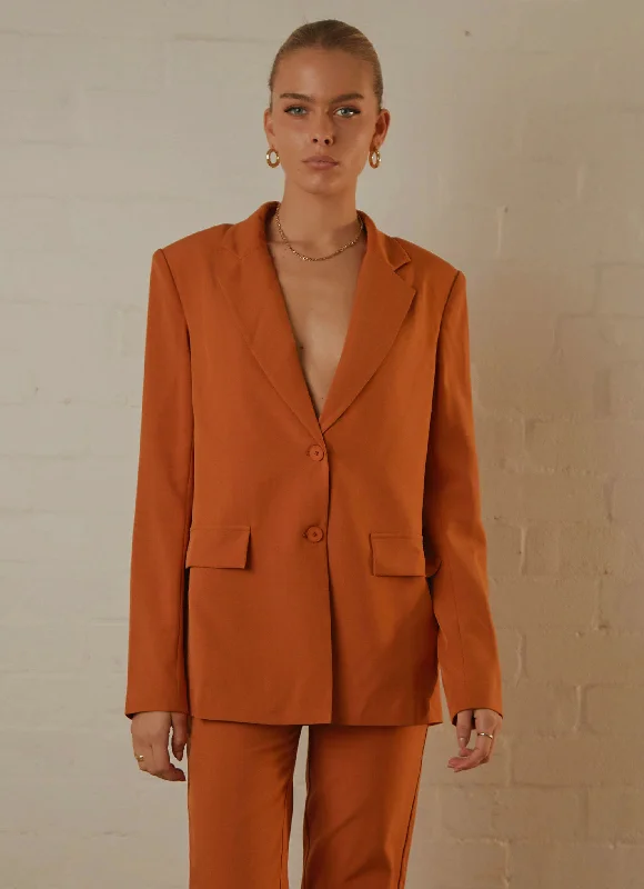 Tess 大廓形西装外套 - 兵马俑 Vintage Women's 1970S 